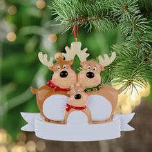 Load image into Gallery viewer, 2024 Personalized Christmas Ornament Gift Reindeer Family 3