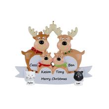 Load image into Gallery viewer, Personalized Christmas Gift for Family Reindeer Family 4