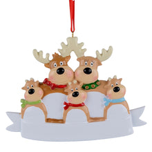 Load image into Gallery viewer, Christmas Personalized Family Ornament Reindeer Family 5