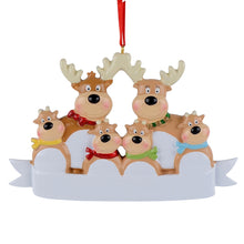 Load image into Gallery viewer, Christmas Tree Ornament Personalized Ornament Reindeer Family 6