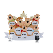 Load image into Gallery viewer, Christmas Gift Personalized Ornament Reindeer Family 7