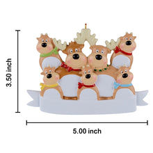 Load image into Gallery viewer, Christmas Gift Personalized Ornament Reindeer Family 7