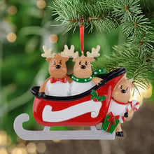 Load image into Gallery viewer, Customized Gift Christmas Decoration Ornament Sled Reindeer Family 3