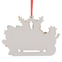 Load image into Gallery viewer, Personalized Christmas Ornament Sled Reindeer Family 4