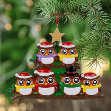 Load image into Gallery viewer, Personalized Christmas Gift Christmas Tree Decorationi Ornament Owl Family 6