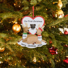 Load image into Gallery viewer, Customize Christmas Gift for New Couple Reindeer Ornament