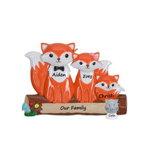Load image into Gallery viewer, Customize Christmas Ornament Christmas Gift Fox Family 3