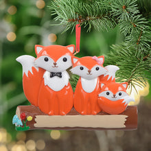 Load image into Gallery viewer, Customize Christmas Ornament Christmas Gift Fox Family 3