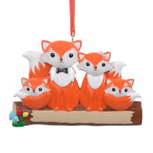Load image into Gallery viewer, Christmas Gift for Family Holiday Decor Ornament Fox Family 4
