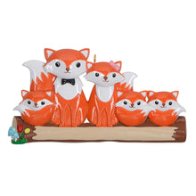 Load image into Gallery viewer, Personalized Gift Christmas Tree Decoration Ornament Fox Family 5