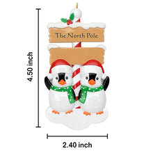 Load image into Gallery viewer, 2024 Customized Ornament Christmas Gift for Family North Pole Penguin Family 2