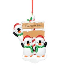 Load image into Gallery viewer, Customized Gift Christmas Decoration Ornament North Pole Penguin Family 3