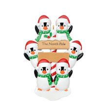 Load image into Gallery viewer, Customized Family Ornament Christmas Gift North Pole Penguin Family 6