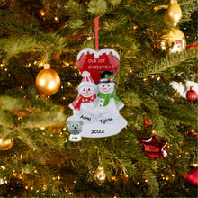 Load image into Gallery viewer, Personalized Gift Christmas Couple Ornament Snowman Couple