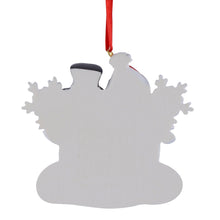 Load image into Gallery viewer, Personalized Christmas Ornament Snowman Family with Snowflake Family 2