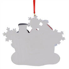 Load image into Gallery viewer, Personalized Christmas Ornament Snowman Family with Snowflake Family 3