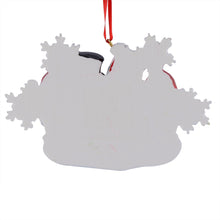 Load image into Gallery viewer, Personalized Christmas Ornament Snowman Family with Snowflake Family 4