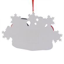 Load image into Gallery viewer, Christmas Ornament Personalized gift Snowflake Snowman Family 5