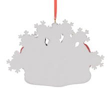Load image into Gallery viewer, Personalized Christmas Ornament Snowman Family with Snowflake Family 6