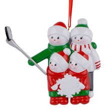 Load image into Gallery viewer, Customize Gift Christmas Ornament Selfie Snowman Family 4