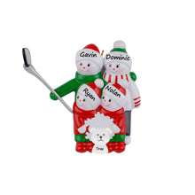 Load image into Gallery viewer, Customize Gift Christmas Ornament Selfie Snowman Family 4