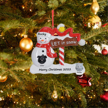Load image into Gallery viewer, Personalized Christmas Tree Decoration Ornament Gift Let It Snow