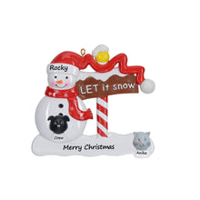 Load image into Gallery viewer, Personalized Christmas Tree Decoration Ornament Gift Let It Snow