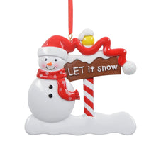 Load image into Gallery viewer, Personalized Christmas Tree Decoration Ornament Gift Let It Snow