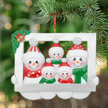 Load image into Gallery viewer, Customized Christmas Tree Decoratioin Ornament Snowman Frame Family 5