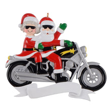 Load image into Gallery viewer, Personalized Christmas Gift Santa Ornament Motorcycle Couple