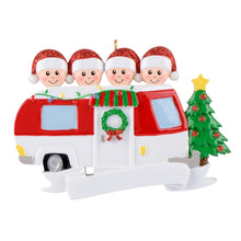 Load image into Gallery viewer, Personalized Christmas Gift Decoration Ornament RV Trailer Family 4