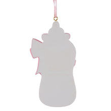 Load image into Gallery viewer, Customize Gift for Baby's 1st Christmas Personalized Ornament Bottle Pink