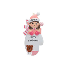 Load image into Gallery viewer, Maxora Customize Baby's 1st Christmas Gift Mitten Baby Girl