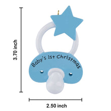 Load image into Gallery viewer, Personalized Holiday Ornament Infant pacifier Boy
