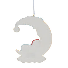 Load image into Gallery viewer, Personalizd Baby's 1st Christmas Gift Ornament Baby Boy Sleep in Moon Dark Skin