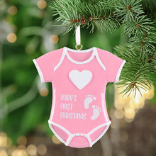 Load image into Gallery viewer, Personalized Ornament Baby's First Christmas Gift Baby onesie Boy/Girl