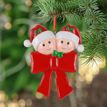 Load image into Gallery viewer, Customize Holiday Gift Christmas Ornament Bow Family 2