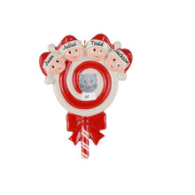 Load image into Gallery viewer, Personalized Gift Christmas Ornament Lollipop Family 4