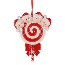 Load image into Gallery viewer, Personalized Gift Christmas Ornament Lollipop Family 4