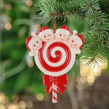 Load image into Gallery viewer, Personalized Gift Christmas Ornament Lollipop Family 4