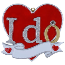 Load image into Gallery viewer, Personalized Christmas Engagement Gift Ornament I DO