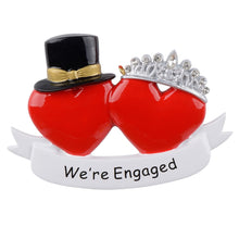 Load image into Gallery viewer, Personalized Couple Ornament We are Engaged
