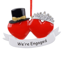 Load image into Gallery viewer, Personalized Couple Ornament We are Engaged