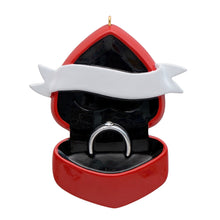 Load image into Gallery viewer, Personalized Christmas Gift Engaged Ring Ornament for New Couple