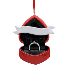 Load image into Gallery viewer, Personalized Christmas Gift Engaged Ring Ornament for New Couple
