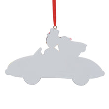 Load image into Gallery viewer, Personalized Christmas Wedding Ornament Just Married Brown Hair Couple