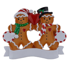 Load image into Gallery viewer, Personalized Family Gift Christmas Ornament Gingerbread Family 2