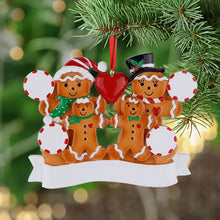 Load image into Gallery viewer, Customize Gift Christmas Ornament Family 4 Gingerbread