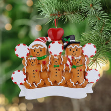 Load image into Gallery viewer, Customize Hanging Christmas Ornament Gingerbread Family 5