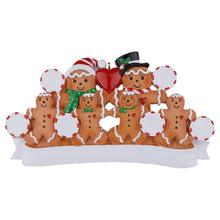 Load image into Gallery viewer, Personalized Hanaging Christmas Ornament Gingerbread Family 6